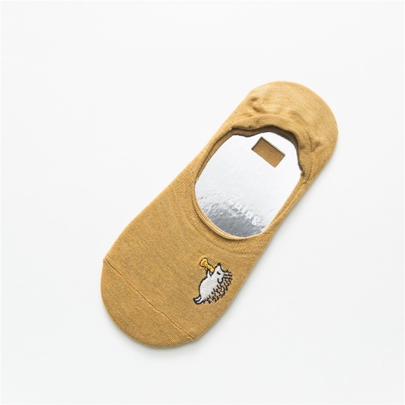 5 Pairs Women Hedgehog No Show Ankle Socks - Picture 7 of 8